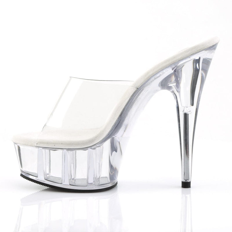 Pleaser DELIGHT-601 Platform Slide (Clear/Clear)