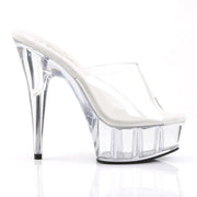 Pleaser DELIGHT-601 Platform Slide (Clear/Clear)