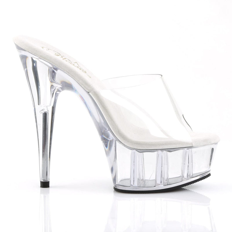 Pleaser DELIGHT-601 Platform Slide (Clear/Clear)