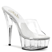 Pleaser DELIGHT-601 Platform Slide (Clear/Clear)