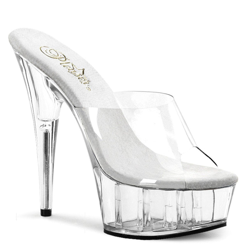 Pleaser DELIGHT-601 Platform Slide (Clear/Clear)