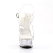 Pleaser DELIGHT-608 Platform Sandal (Clear/Clear)