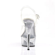 Pleaser DELIGHT-608 Platform Sandal (Clear/Clear)