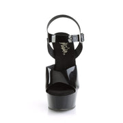 Pleaser DELIGHT-608N Platform Sandal (Black (Jelly-Like) TPU/Black)