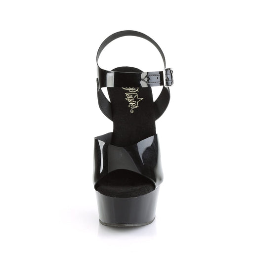 Pleaser DELIGHT-608N Platform Sandal (Black (Jelly-Like) TPU/Black)