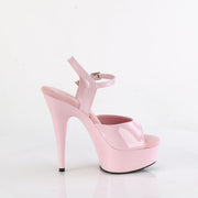 Pleaser DELIGHT-609 Platform Sandal (Baby Pink Patent/Baby Pink)