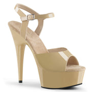 Pleaser DELIGHT-609 Platform Sandal (Cream/Cream)