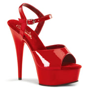 Pleaser DELIGHT-609 Platform Sandal (Red Patent/Red)