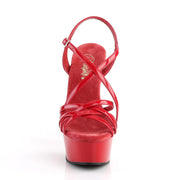 Pleaser DELIGHT-613 Platform Sandal (Red Patent/Red)
