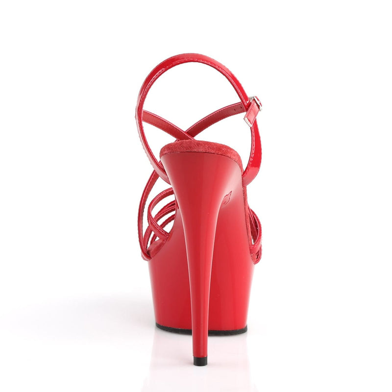 Pleaser DELIGHT-613 Platform Sandal (Red Patent/Red)