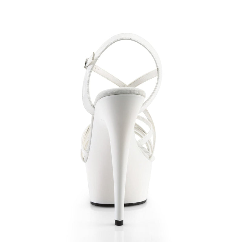 Pleaser DELIGHT-613 Platform Sandal (White Patent/White)