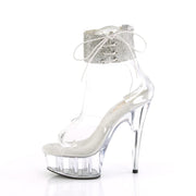 Pleaser DELIGHT-624RS Platform Sandal (Clear/Clear)
