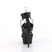 Pleaser DELIGHT-661 Platform Sandal (Black Faux Leather/Black Matte)