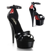 Pleaser DELIGHT-662 Platform Sandal (Black Patent/Black)