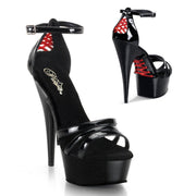 Pleaser DELIGHT-662 Platform Sandal (Black Patent/Black)