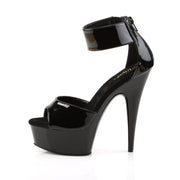 Pleaser DELIGHT-670-3 Platform Sandal (Black/Black)