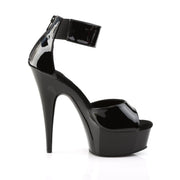 Pleaser DELIGHT-670-3 Platform Sandal (Black/Black)