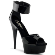 Pleaser DELIGHT-670-3 Platform Sandal (Black/Black)