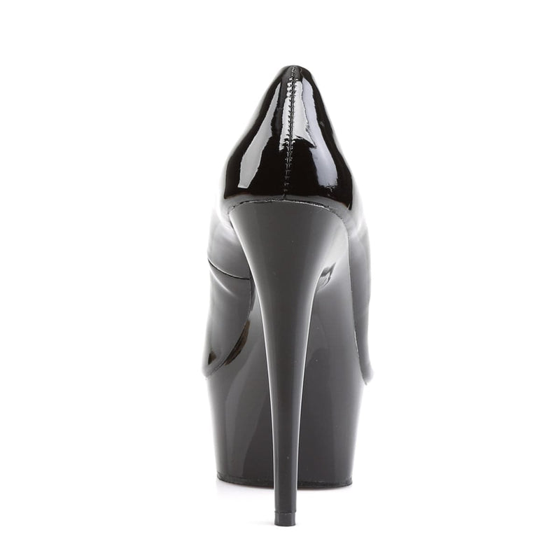 Pleaser DELIGHT-685 Platform Pump (Black Patent/Black)