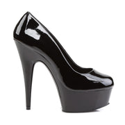 Pleaser DELIGHT-685 Platform Pump (Black Patent/Black)