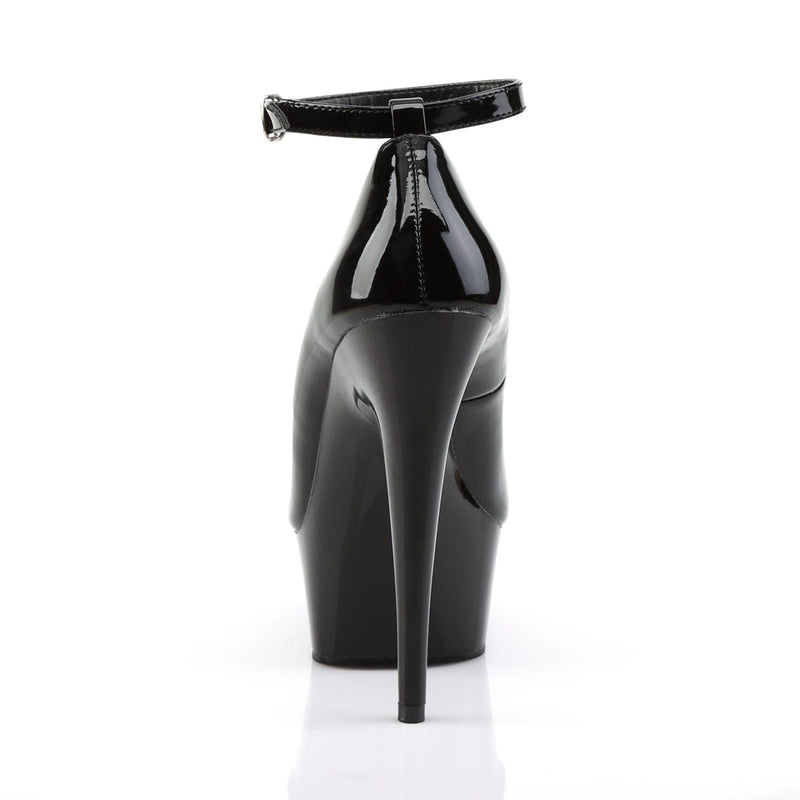Pleaser DELIGHT-686 Platform Pump (Black Patent/Black)