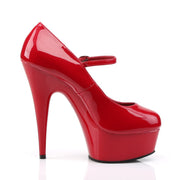 Pleaser DELIGHT-687 Platform Pump (Red/Red)