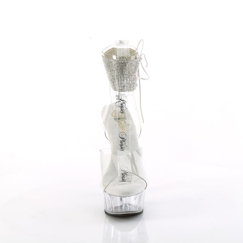 Pleaser DELIGHT-691-2RS Platform Sandal (Clear/Clear)
