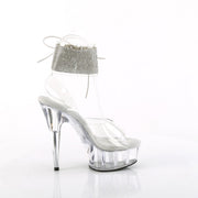 Pleaser DELIGHT-691-2RS Platform Sandal (Clear/Clear)