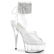 Pleaser DELIGHT-691-2RS Platform Sandal (Clear/Clear)
