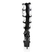 Pleaser DELIGHT-698 Platform Sandal (Black Patent/Black)