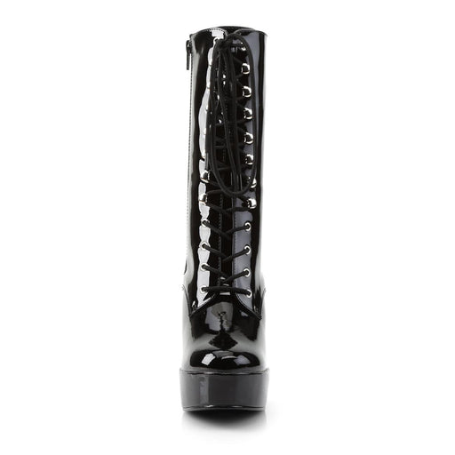 Pleaser ELECTRA-1020 Platform Ankle Boot (Black Patent/Black)