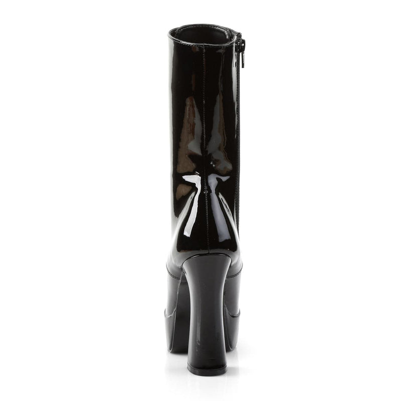 Pleaser ELECTRA-1020 Platform Ankle Boot (Black Patent/Black)