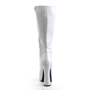 Pleaser ELECTRA-2020 Platform Knee High Boot (White Patent)