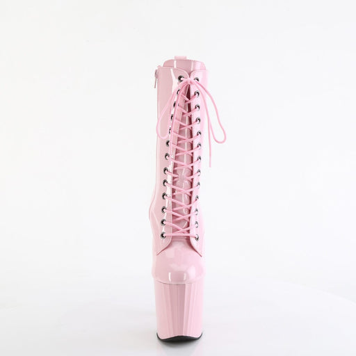Pleaser ENCHANT-1040 Platform Ankle Boot (Baby Pink Patent/Baby Pink)
