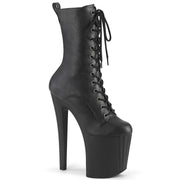 Pleaser ENCHANT-1040 Platform Ankle Boot (Black Faux Leather/Black Matte)