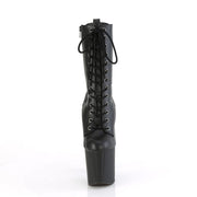 Pleaser ENCHANT-1040 Platform Ankle Boot (Black Faux Leather/Black Matte)