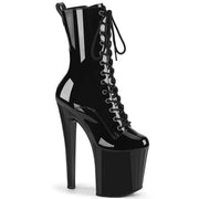 Pleaser ENCHANT-1040 Platform Ankle Boot (Black Patent/Black)