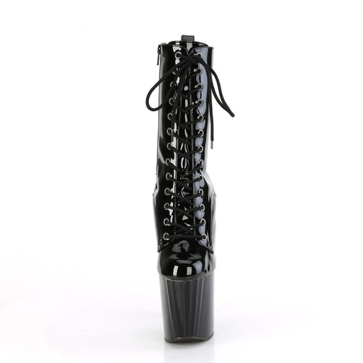 Pleaser ENCHANT-1040 Platform Ankle Boot (Black Patent/Black)