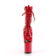 Pleaser ENCHANT-1041 Platform Ankle Boot (Red Patent/Red)
