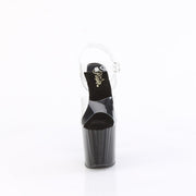Pleaser ENCHANT-708 Platform Sandal (Clear/Black)