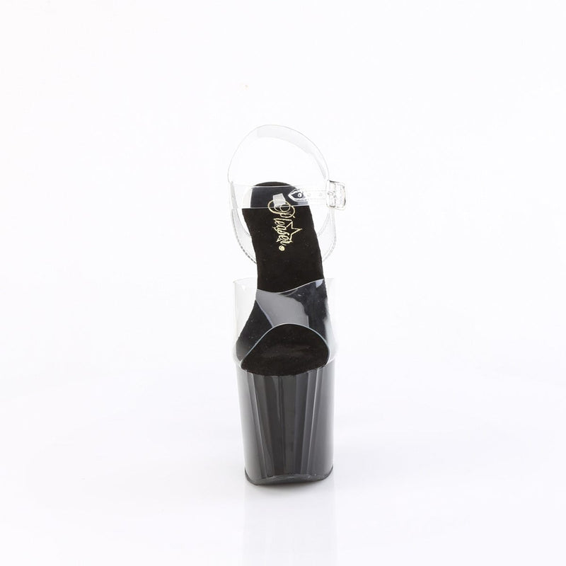 Pleaser ENCHANT-708 Platform Sandal (Clear/Black)