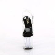 Pleaser ENCHANT-708 Platform Sandal (Clear-Black/Clear)