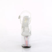 Pleaser ENCHANT-708AQUA-01 Platform Sandal (Clear/Clear-Baby Pink)