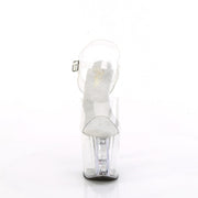 Pleaser ENCHANT-708AQUA-02 Platform Sandal (Clear/Clear-Silver)