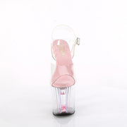 Pleaser ENCHANT-708AQUA-03 Platform Sandal (Clear/Clear-Baby Pink)
