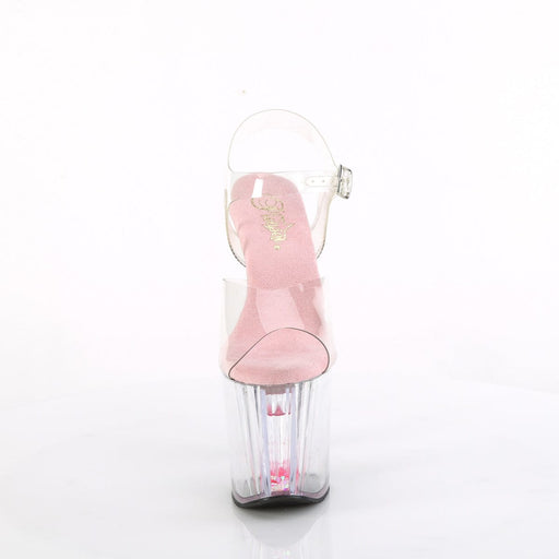 Pleaser ENCHANT-708AQUA-03 Platform Sandal (Clear/Clear-Baby Pink)