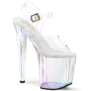 Pleaser ENCHANT-708HT Platform Sandal (Clear/Holographic Tinted)