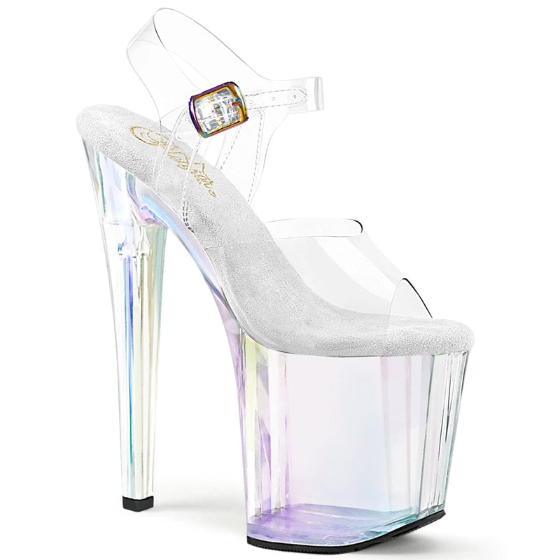 Pleaser ENCHANT-708HT Platform Sandal (Clear/Holographic Tinted)