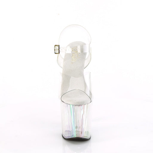 Pleaser ENCHANT-708HT Platform Sandal (Clear/Holographic Tinted)