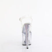 Pleaser ENCHANT-708RS-01 Platform Sandal (Clear/Clear-AB Rhinestone)